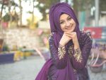 Model Baju Gamis Terbaru - Busana Muslim Ungu
